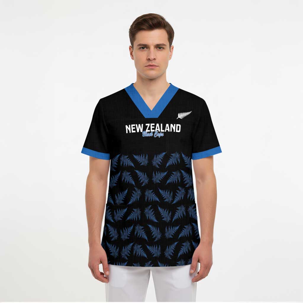 New Zealand Silver Fern Cricket Custom Scrub Top Black Cap T20 Version - Polynesian Pride