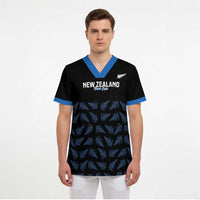New Zealand Silver Fern Cricket Custom Scrub Top Black Cap T20 Version - Polynesian Pride