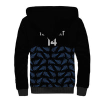 New Zealand Silver Fern Cricket Custom Sherpa Hoodie Black Cap T20 Version - Polynesian Pride