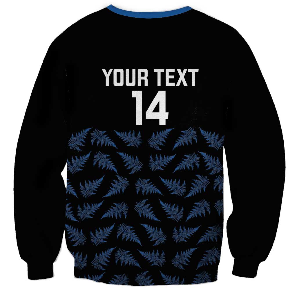 New Zealand Silver Fern Cricket Custom Sweatshirt Black Cap T20 Version - Polynesian Pride