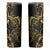 Gold And Black Aoteara Horse Racing Skinny Tumbler NZ Maori Pattern