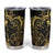 Gold And Black Aoteara Horse Racing Tumbler Cup NZ Maori Pattern