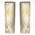 Gold And White Aoteara Horse Racing Skinny Tumbler NZ Maori Pattern