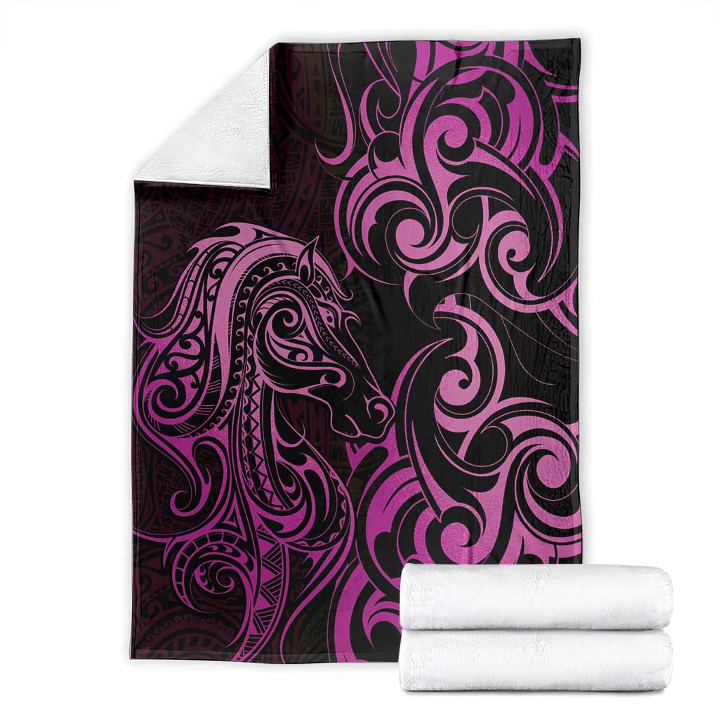 Pink Aoteara Horse Racing Blanket NZ Maori Pattern