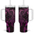 Pink Aoteara Horse Racing Tumbler With Handle NZ Maori Pattern