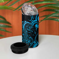 Blue Aoteara Horse Racing 4 in 1 Can Cooler Tumbler NZ Maori Pattern