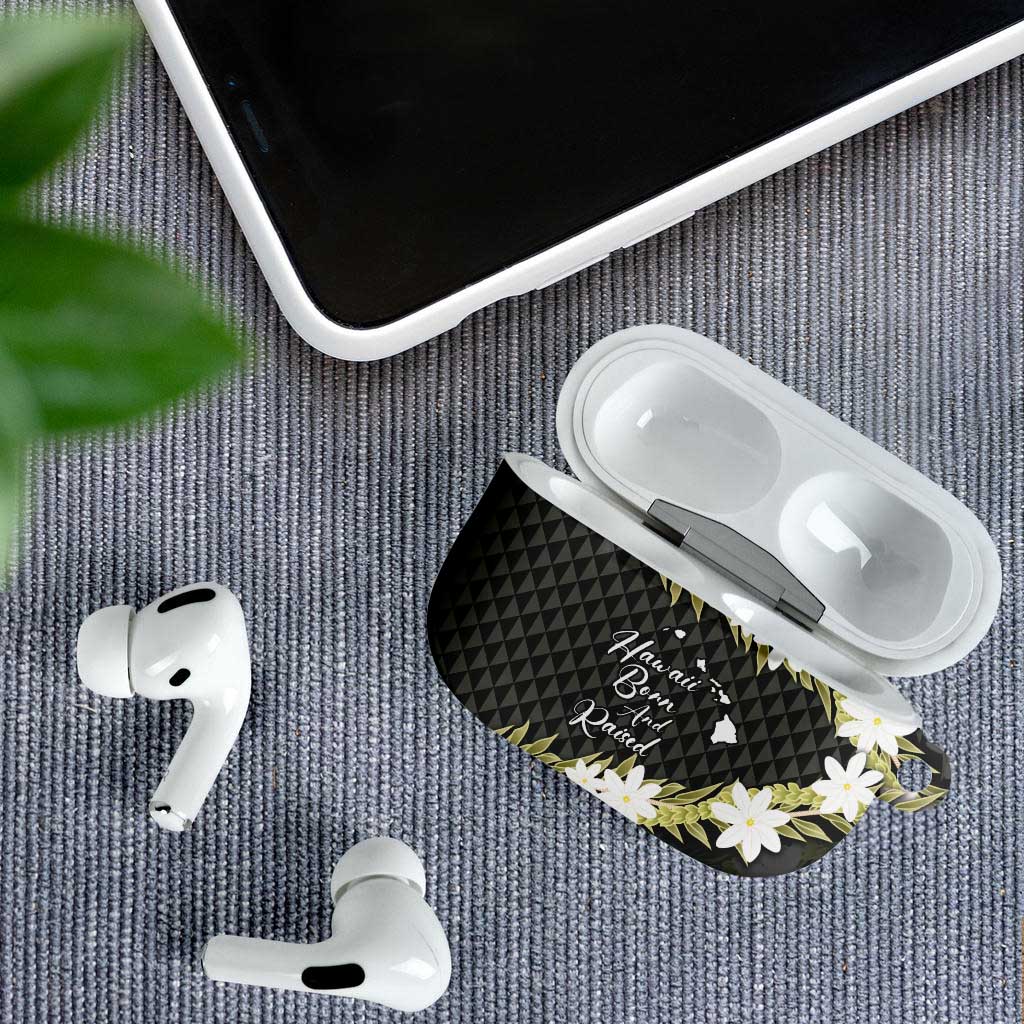 Born And Raised Aloha Hawaii AirPods Case Kanaka Kakau Hawaiian Tiare Pakalana Lei - Polynesian Pride