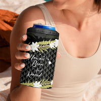 Born And Raised Aloha Hawaii 4 in 1 Can Cooler Tumbler Kanaka Kakau Hawaiian Tiare Pakalana Lei LT14 - Polynesian Pride