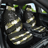 Born And Raised Aloha Hawaii Car Seat Cover Kanaka Kakau Hawaiian Tiare Pakalana Lei LT14 One Size Black - Polynesian Pride