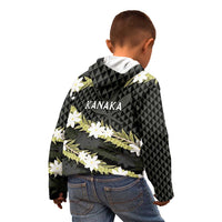 Born And Raised Aloha Hawaii Kid Hoodie Kanaka Kakau Hawaiian Tiare Pakalana Lei LT14 - Polynesian Pride