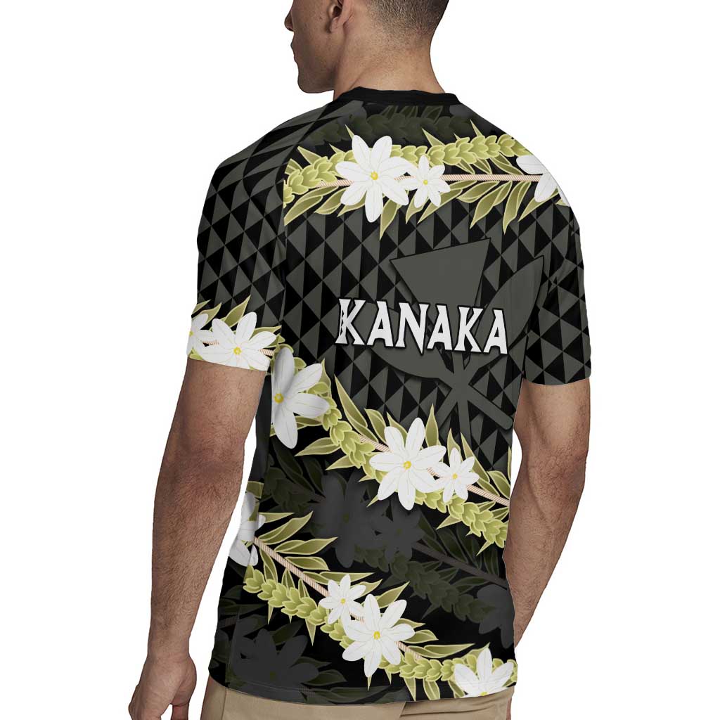 Born And Raised Aloha Hawaii Rugby Jersey Kanaka Kakau Hawaiian Tiare Pakalana Lei - Polynesian Pride