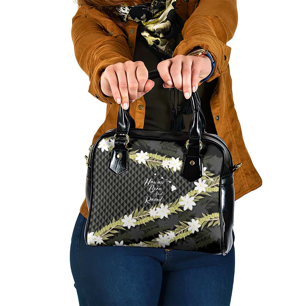 Born And Raised Aloha Hawaii Shoulder Handbag Kanaka Kakau Hawaiian Tiare Pakalana Lei - Polynesian Pride