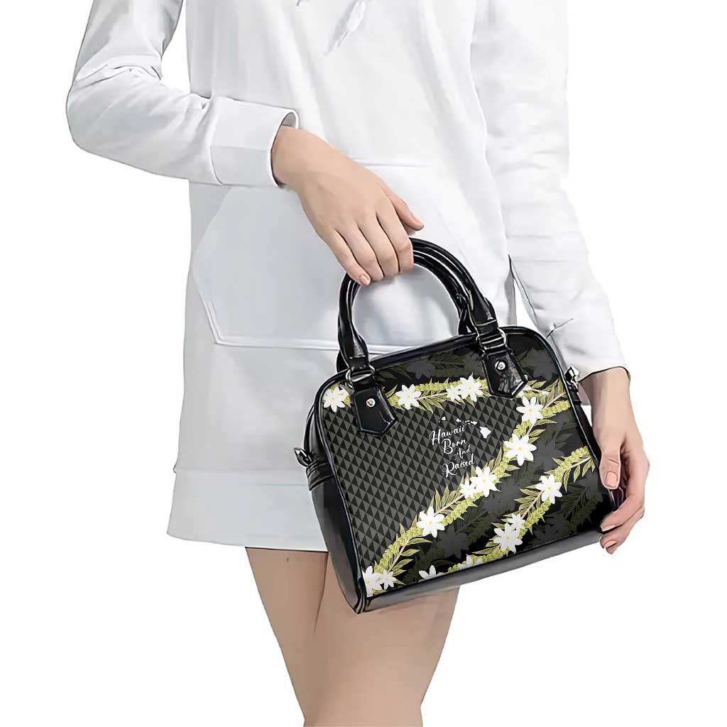 Born And Raised Aloha Hawaii Shoulder Handbag Kanaka Kakau Hawaiian Tiare Pakalana Lei - Polynesian Pride