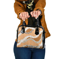 Orange Hawaii Tiare and Shell Lei Shoulder Handbag Hawaiian Palaka Luxury Vibes - Polynesian Pride