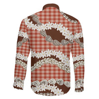 Red Hawaii Tiare and Shell Lei Family Matching Off The Shoulder Long Sleeve Dress and Hawaiian Shirt Hawaiian Palaka Luxury Vibes LT14 - Polynesian Pride
