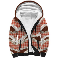Red Hawaii Tiare and Shell Lei Sherpa Hoodie Hawaiian Palaka Luxury Vibes LT14 Unisex Red - Polynesian Pride