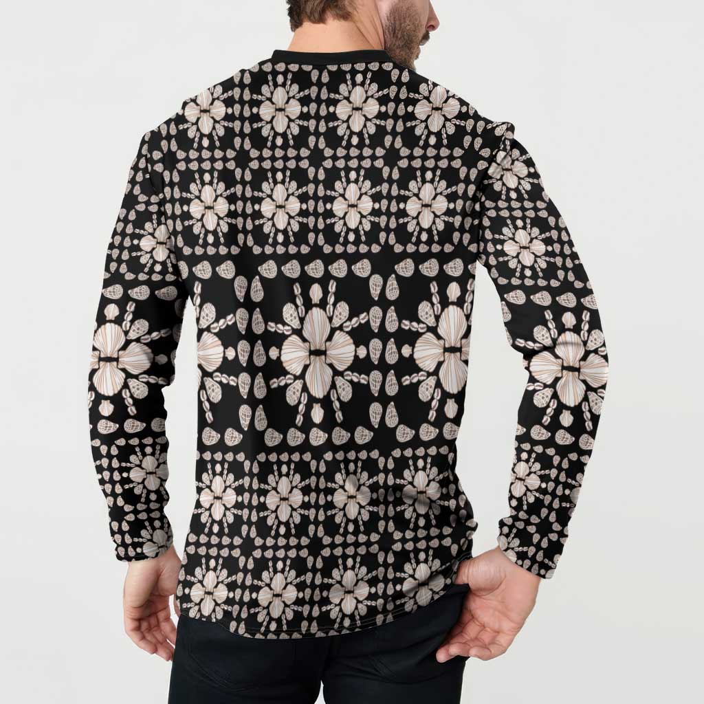 Aloha Hawaii Shell Quilt Button Sweatshirt Seamless Style - Polynesian Pride