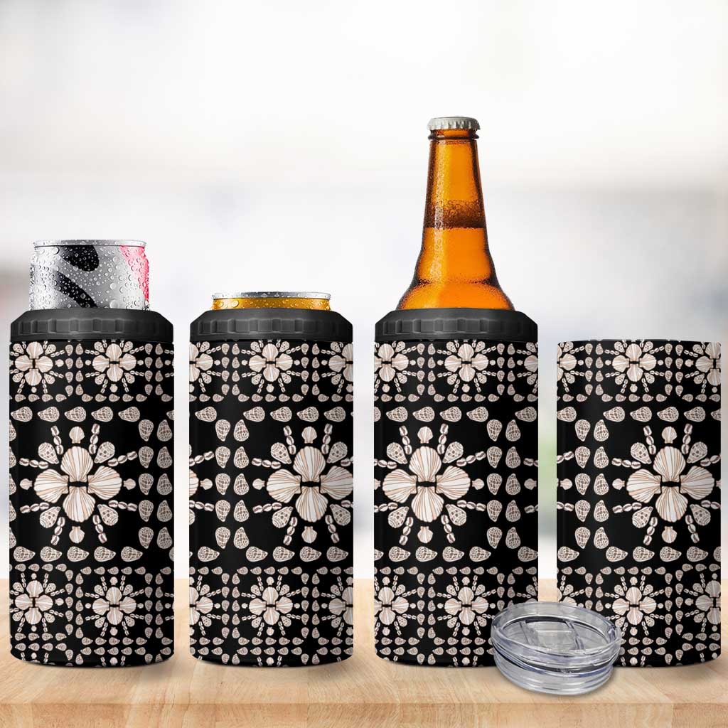 Aloha Hawaii Shell Quilt 4 in 1 Can Cooler Tumbler Seamless Style LT14 - Polynesian Pride
