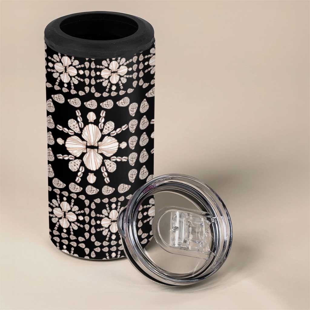 Aloha Hawaii Shell Quilt 4 in 1 Can Cooler Tumbler Seamless Style LT14 - Polynesian Pride