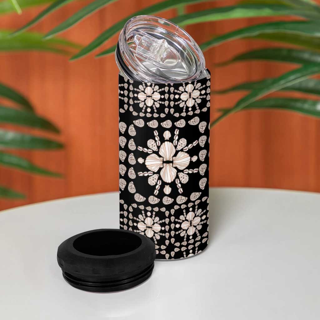Aloha Hawaii Shell Quilt 4 in 1 Can Cooler Tumbler Seamless Style LT14 - Polynesian Pride