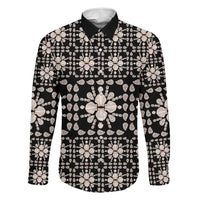 Aloha Hawaii Shell Quilt Family Matching Long Sleeve Bodycon Dress and Hawaiian Shirt Seamless Style - Polynesian Pride
