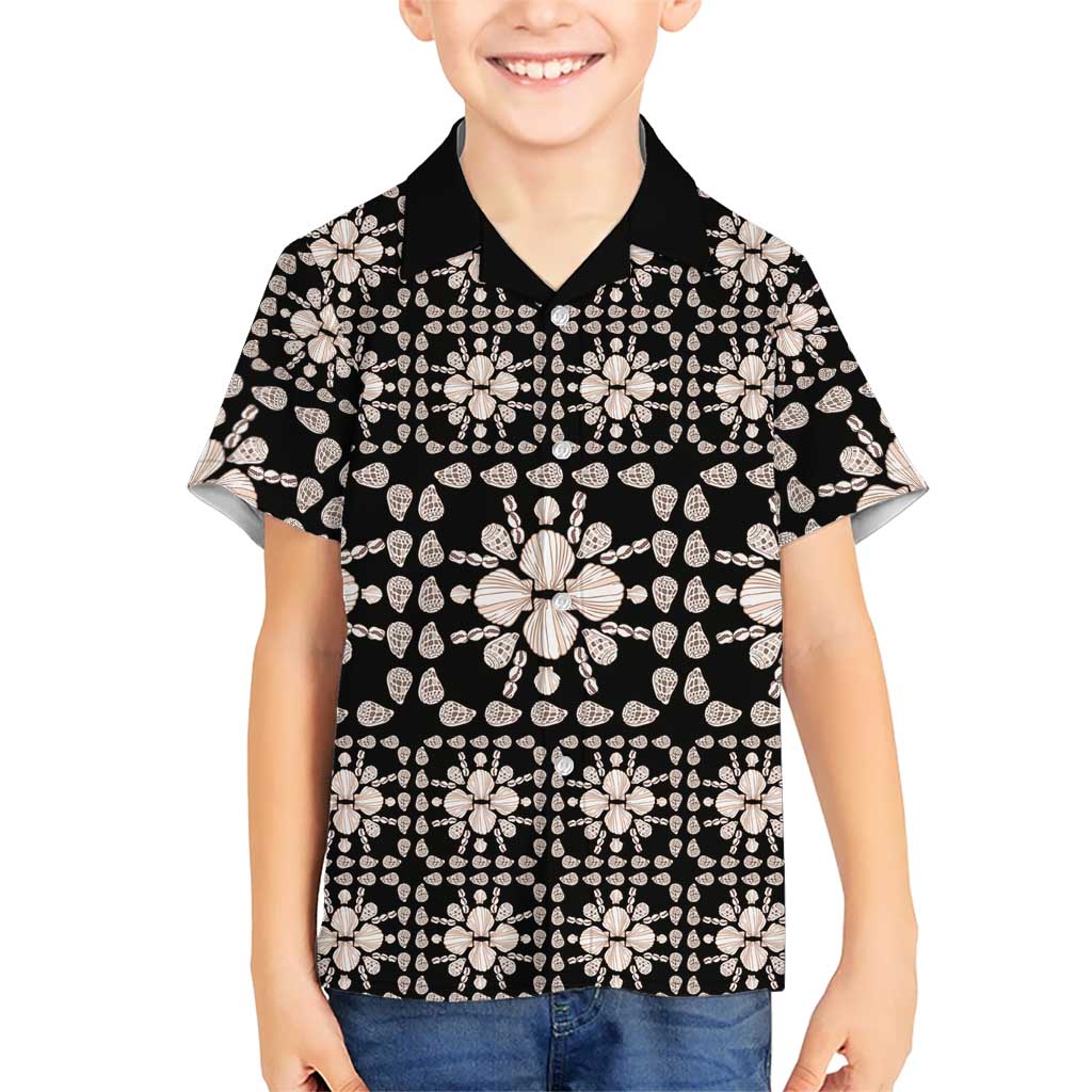 Aloha Hawaii Shell Quilt Family Matching Off Shoulder Short Dress and Hawaiian Shirt Seamless Style - Polynesian Pride