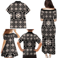 Aloha Hawaii Shell Quilt Family Matching Puletasi and Hawaiian Shirt Seamless Style - Polynesian Pride