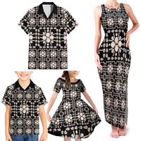Aloha Hawaii Shell Quilt Family Matching Tank Maxi Dress and Hawaiian Shirt Seamless Style - Polynesian Pride