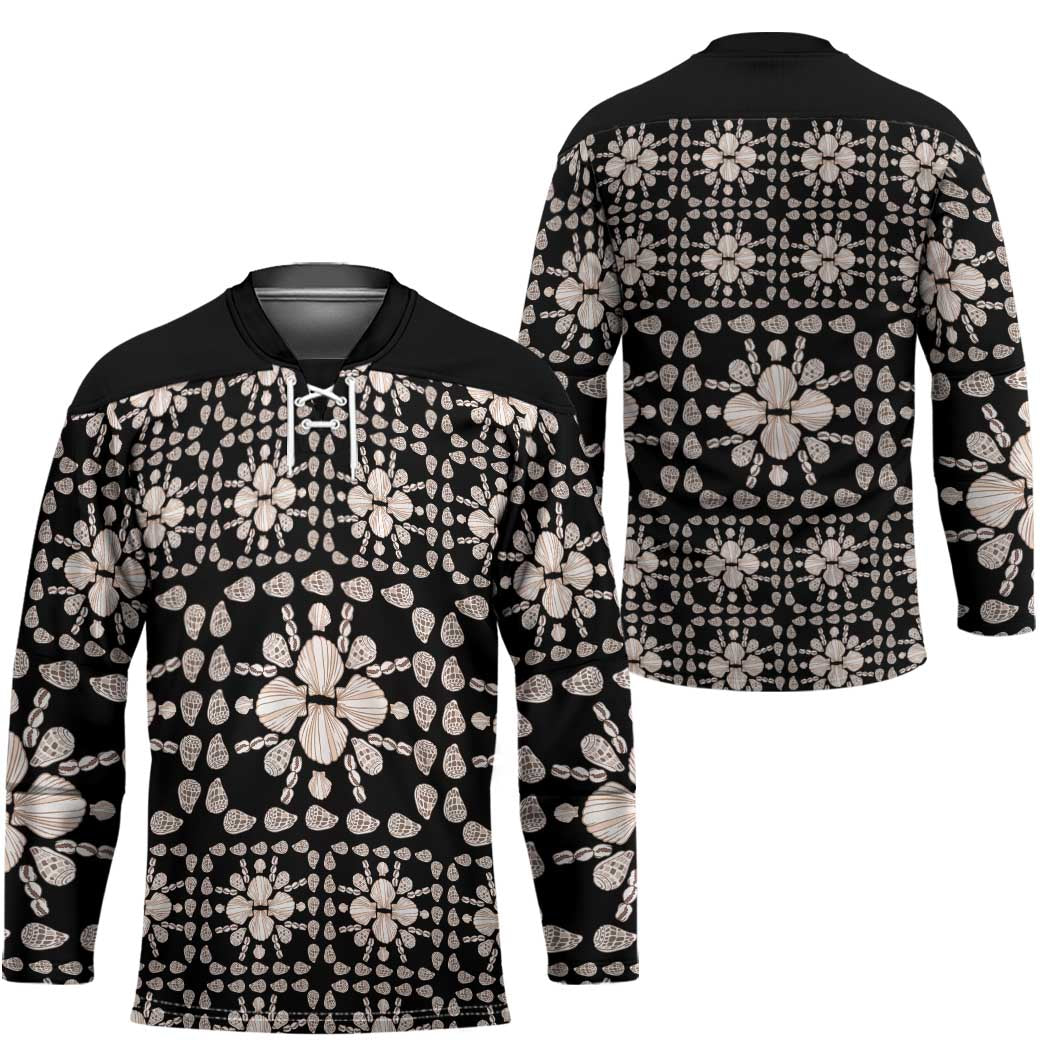 Aloha Hawaii Shell Quilt Hockey Jersey Seamless Style - Polynesian Pride