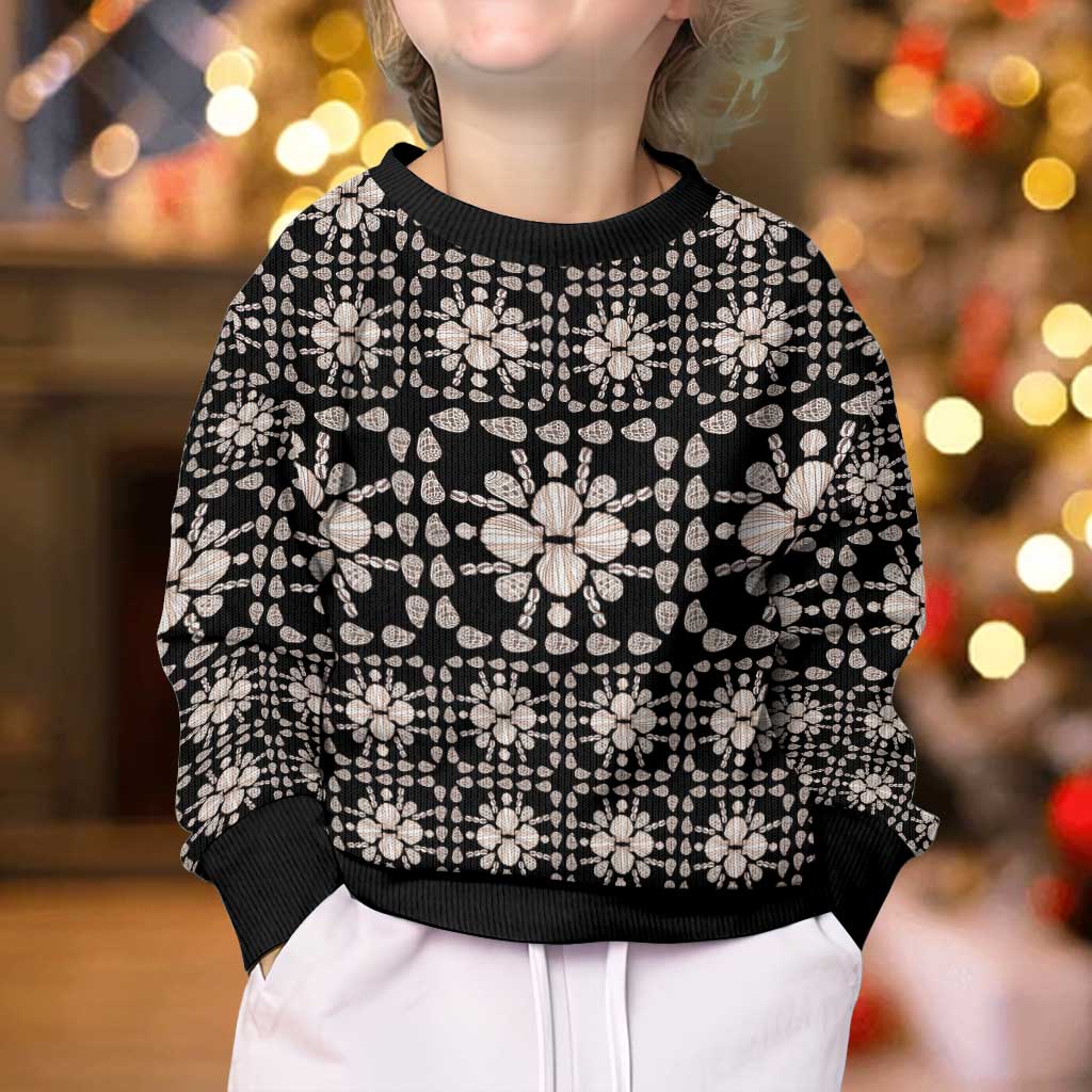Aloha Hawaii Shell Quilt Kid Ugly Christmas Sweater Seamless Style - Polynesian Pride