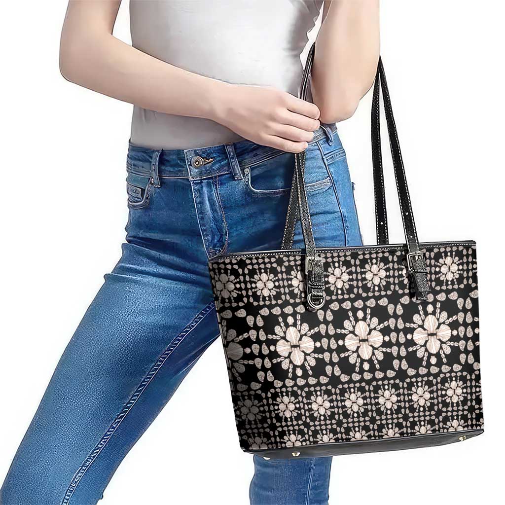 Aloha Hawaii Shell Quilt Leather Tote Bag Seamless Style - Polynesian Pride