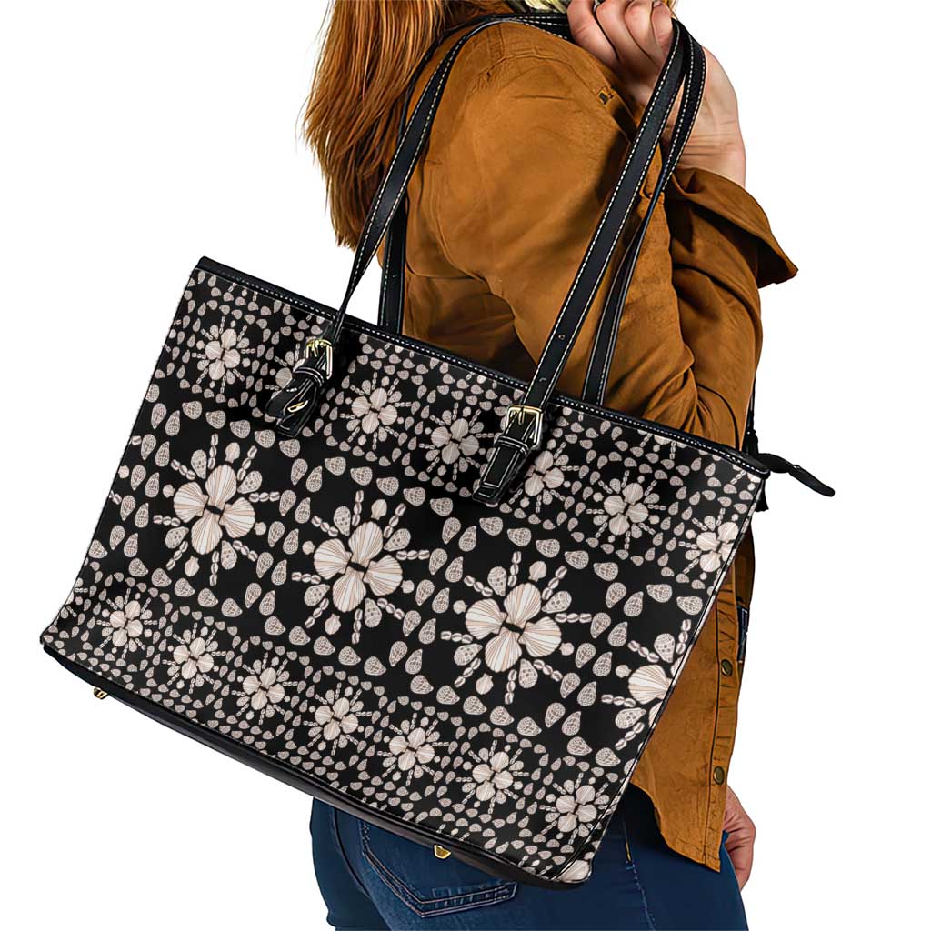 Aloha Hawaii Shell Quilt Leather Tote Bag Seamless Style - Polynesian Pride