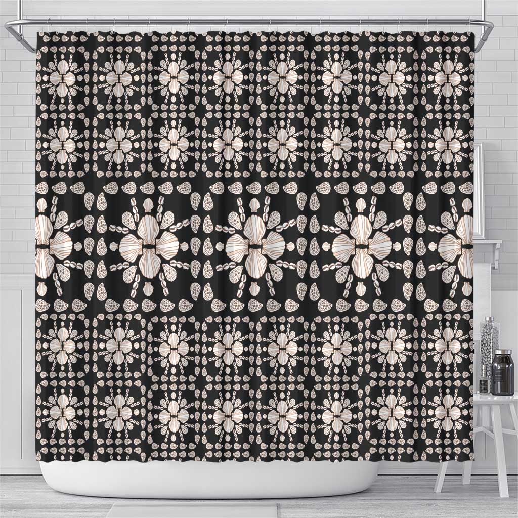 Aloha Hawaii Shell Quilt Shower Curtain Seamless Style - Polynesian Pride