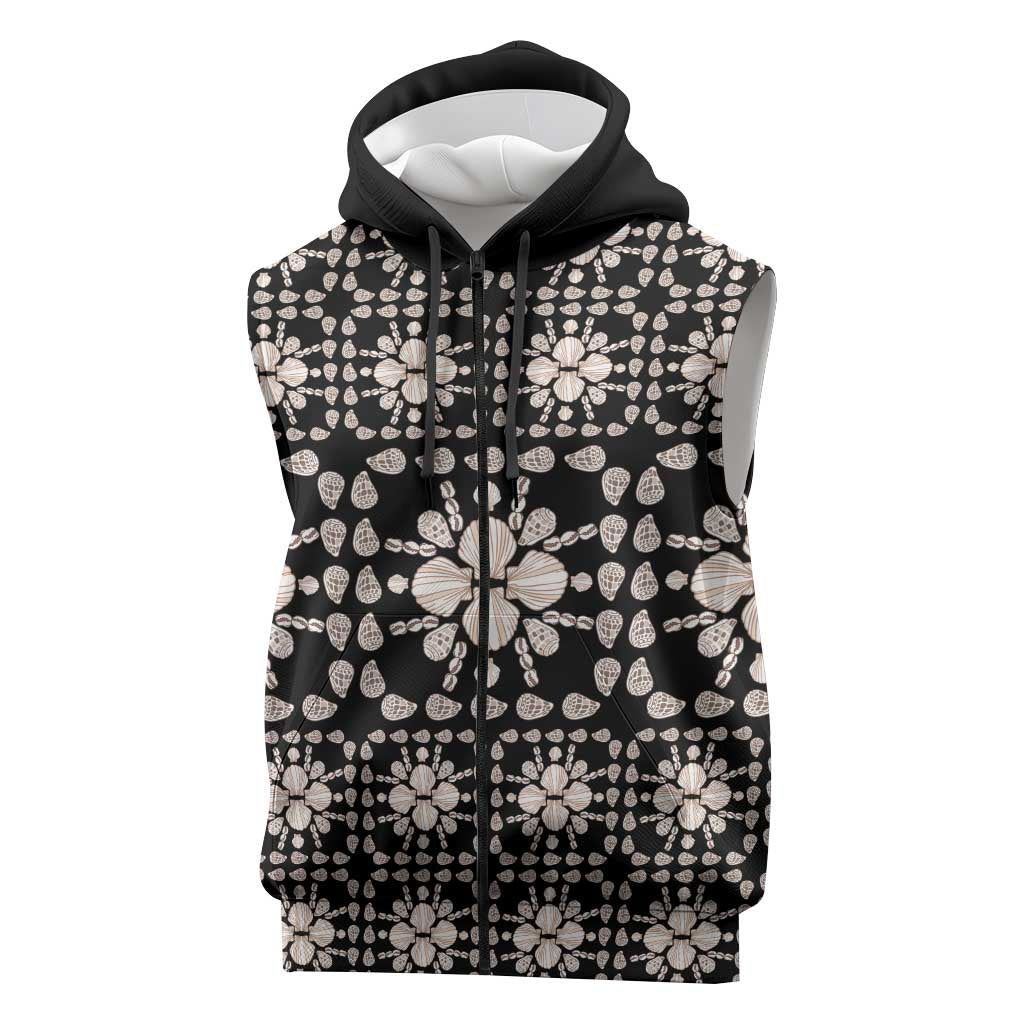Aloha Hawaii Shell Quilt Sleeveless Zip Hoodie Seamless Style - Polynesian Pride