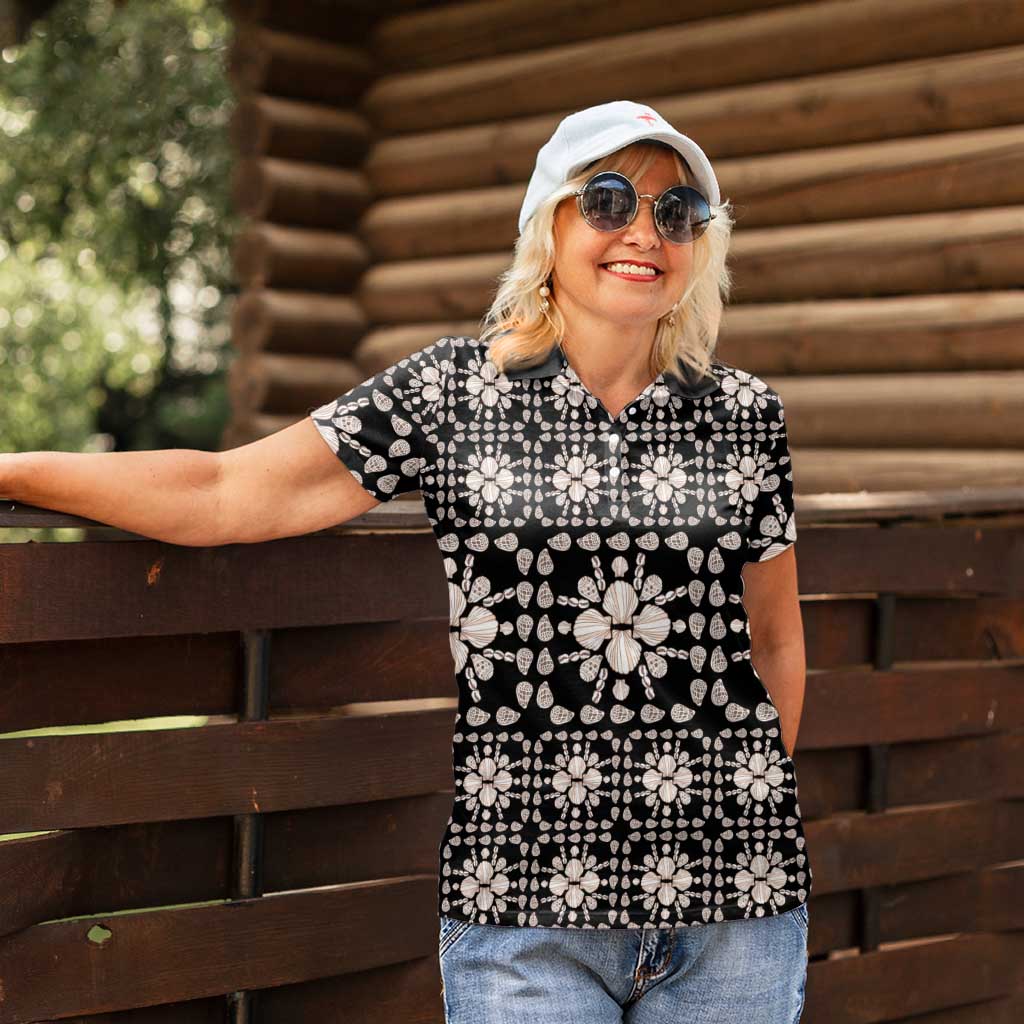 Aloha Hawaii Shell Quilt Women Polo Shirt Seamless Style - Polynesian Pride