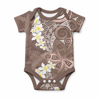 Mocha Mousse Polynesian Tribal Frangipani Tropical Vibe Baby Onesie LT14 Mocha Mousse - Polynesian Pride