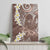 Mocha Mousse Polynesian Tribal Frangipani Tropical Vibe Canvas Wall Art