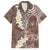 Mocha Mousse Polynesian Tribal Frangipani Tropical Vibe Hawaiian Shirt