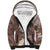 Mocha Mousse Polynesian Tribal Frangipani Tropical Vibe Sherpa Hoodie