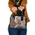 Mocha Mousse Polynesian Tribal Frangipani Tropical Vibe Shoulder Handbag