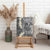 Gray Polynesian Tribal Frangipani Tropical Vibe Canvas Wall Art