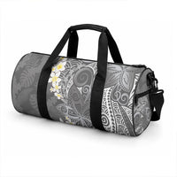 Gray Polynesian Tribal Frangipani Tropical Vibe Duffle Bag LT14 - Polynesian Pride
