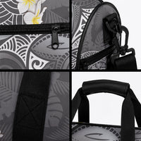 Gray Polynesian Tribal Frangipani Tropical Vibe Duffle Bag LT14 - Polynesian Pride
