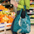 Cyan Polynesian Tribal Frangipani Tropical Vibe Grocery Bag