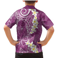 Pink Polynesian Tribal Frangipani Tropical Vibe Family Matching Mermaid Dress and Hawaiian Shirt LT14 - Polynesian Pride