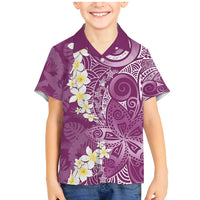 Pink Polynesian Tribal Frangipani Tropical Vibe Family Matching Mermaid Dress and Hawaiian Shirt LT14 Son's Shirt Pink - Polynesian Pride