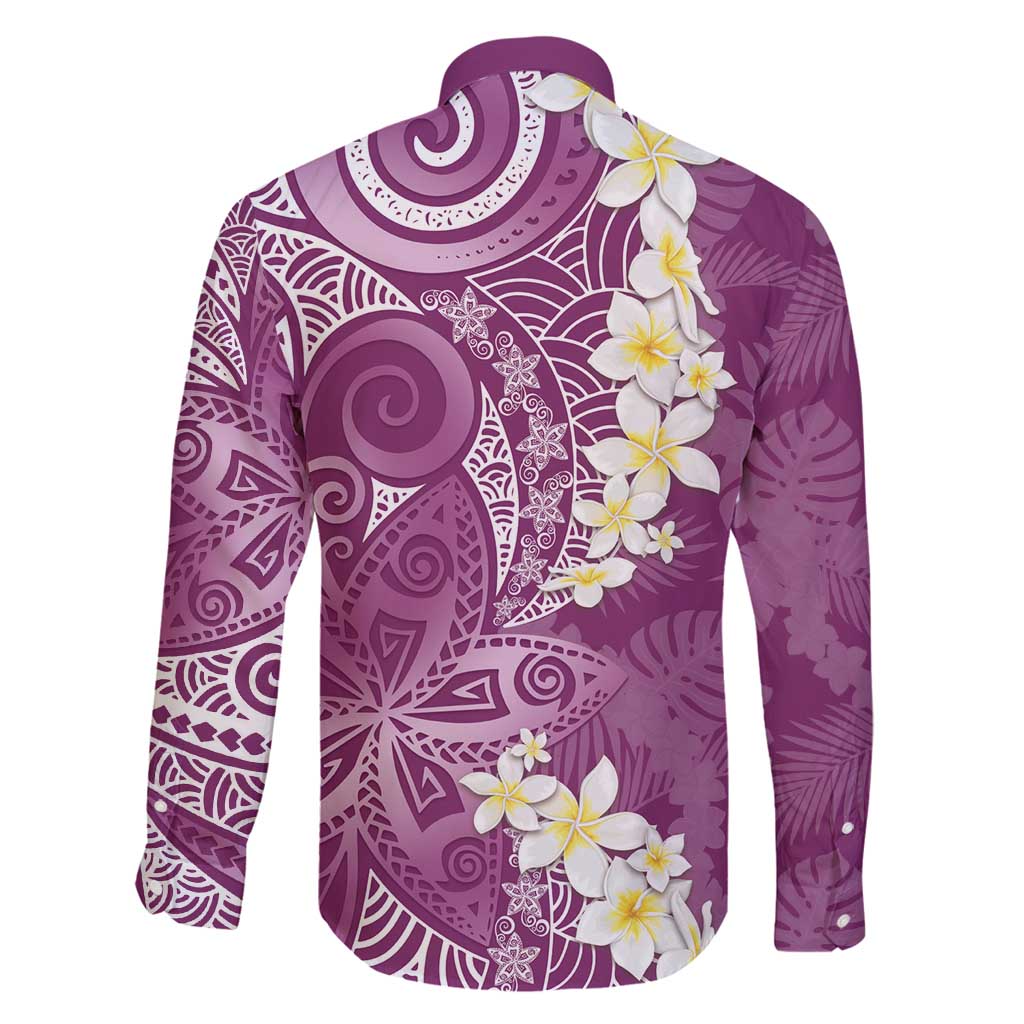 Pink Polynesian Tribal Frangipani Tropical Vibe Family Matching Tank Maxi Dress and Hawaiian Shirt LT14 - Polynesian Pride
