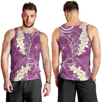 Pink Polynesian Tribal Frangipani Tropical Vibe Men Tank Top