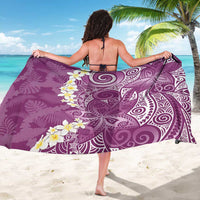 Pink Polynesian Tribal Frangipani Tropical Vibe Sarong