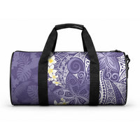 Violet Polynesian Tribal Frangipani Tropical Vibe Duffle Bag LT14 One size Violet - Polynesian Pride